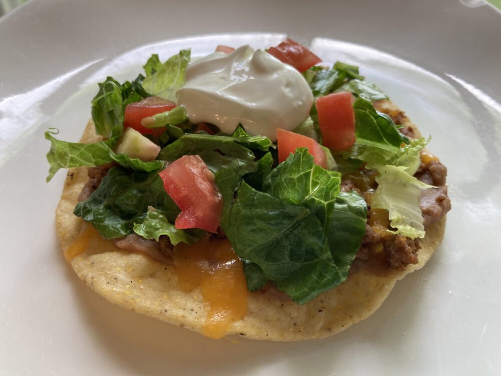 Easy Beef and Bean Tostadas