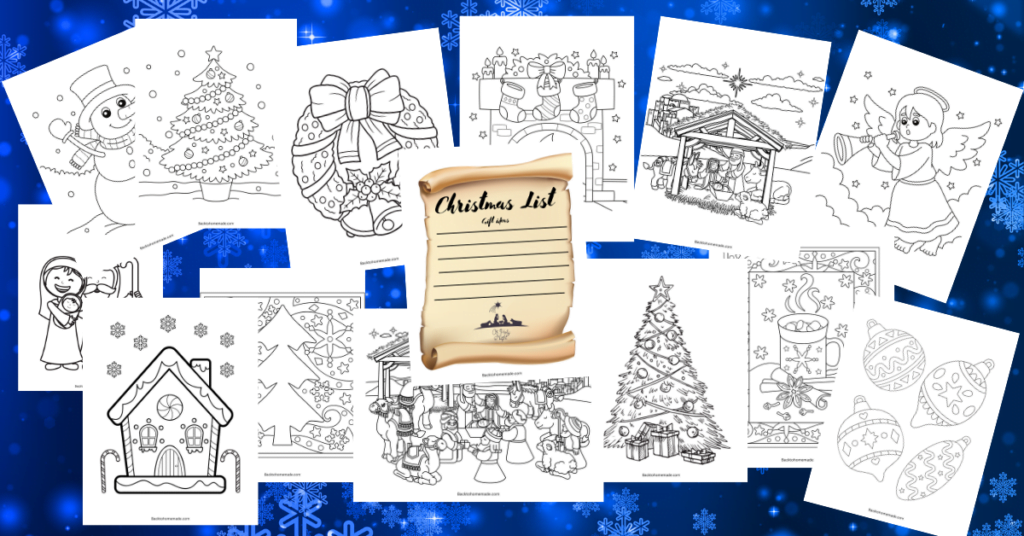Free Christmas Coloring Sheets - Back to Homemade