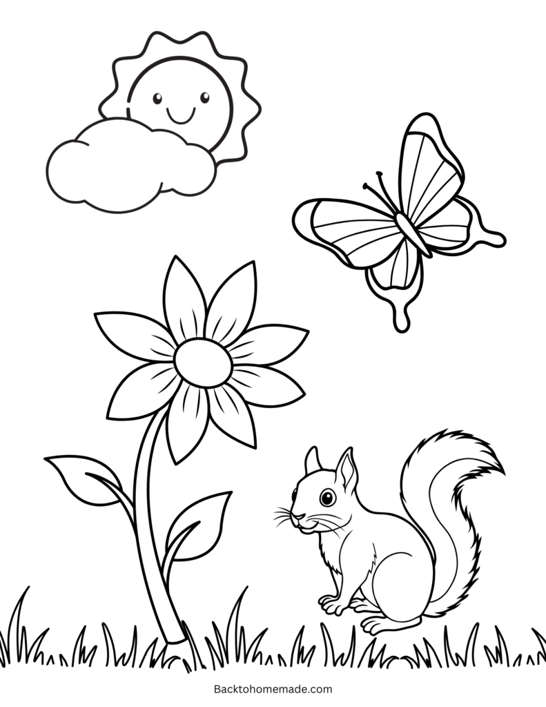 Spring Coloring Sheets