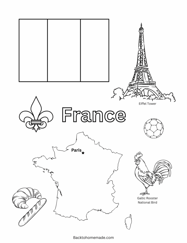 Printable Country coloring sheets Geography
