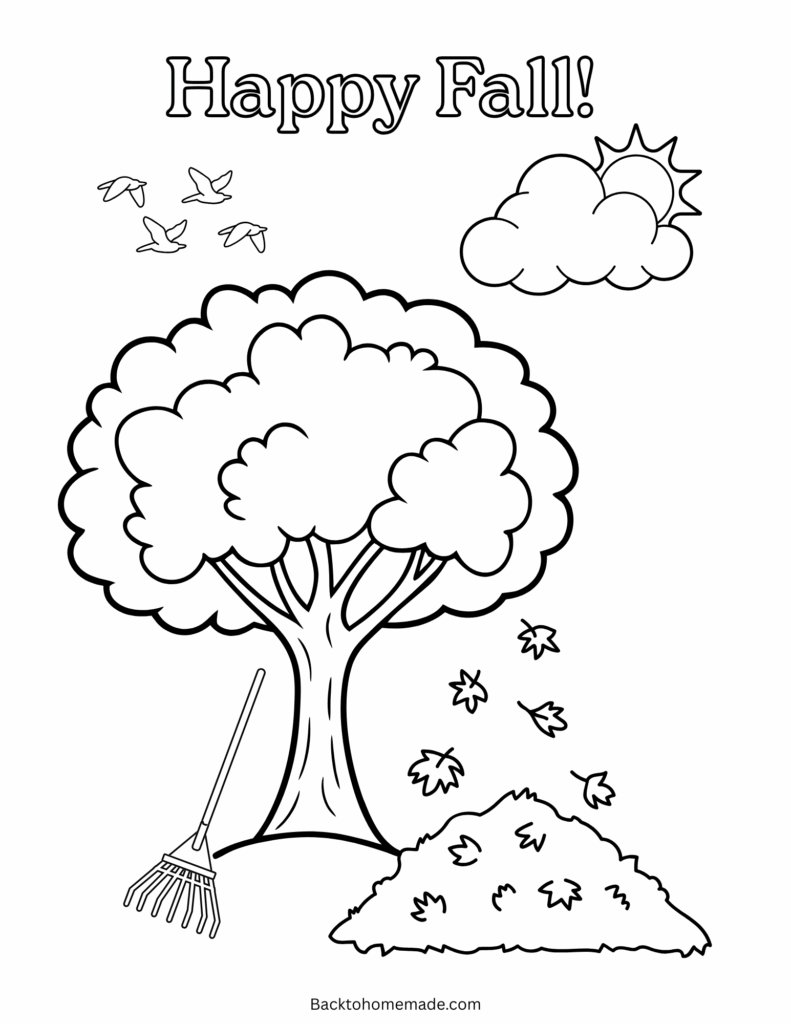 Fall coloring Sheet