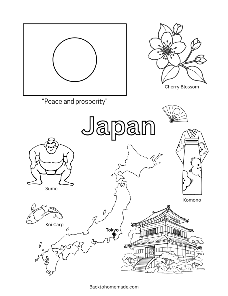 Japan coloring